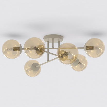 Roma 6 loftlampe mokka/rav