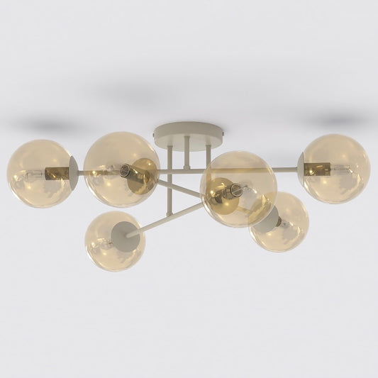Roma 6 loftlampe mokka/rav