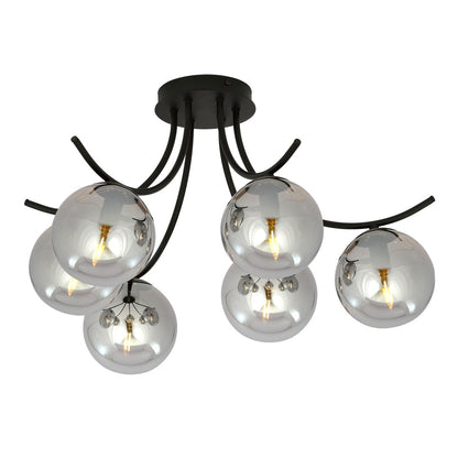 Boston 6 loftlampe sort/grafit