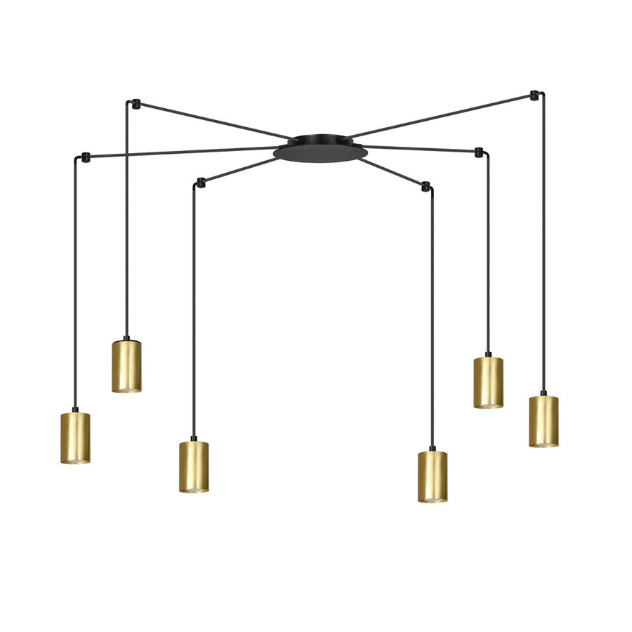 Traker 6 pendellampe sort/guld