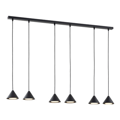 Elit 6 pendant light black/gold