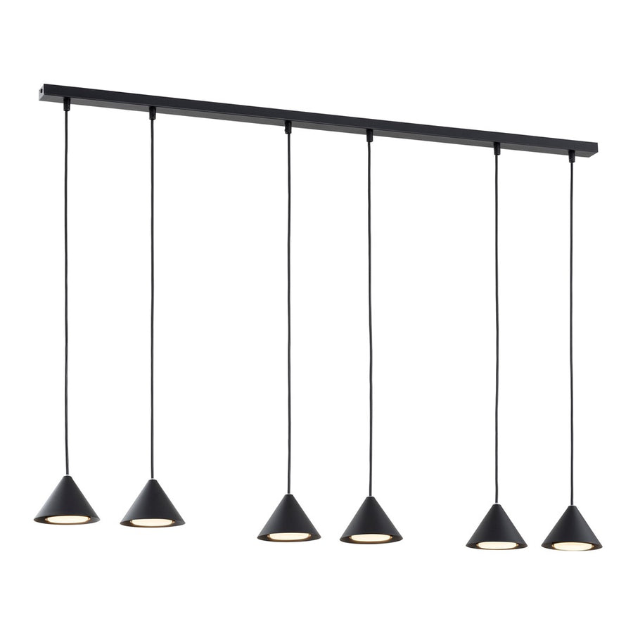 Elit 6 pendellampe sort/guld