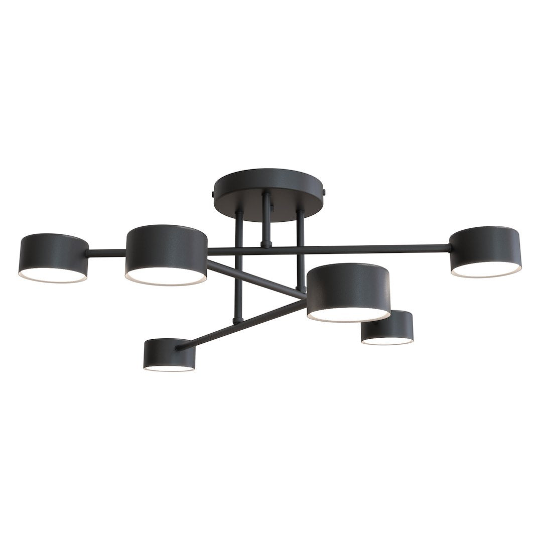 Halo 6 loftlampe sort