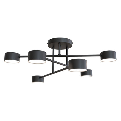 Halo 6 loftlampe sort