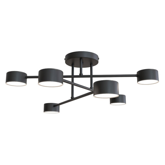 Halo 6 loftlampe sort