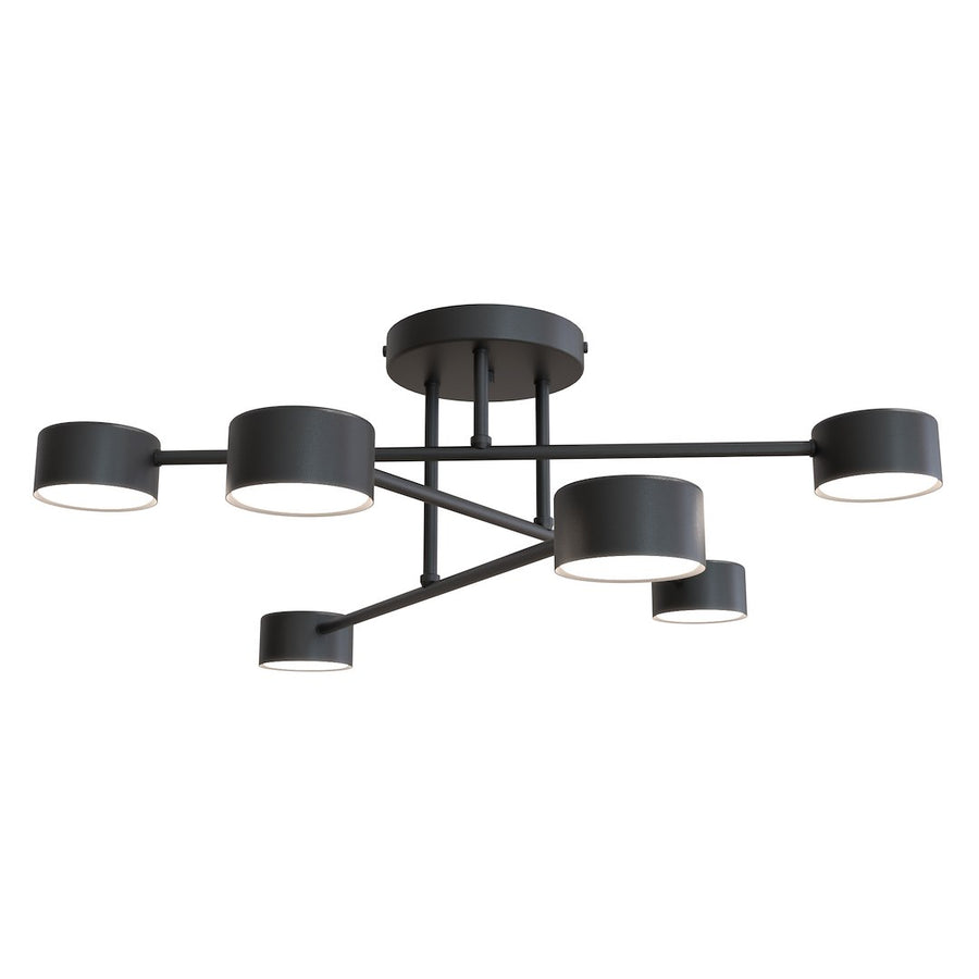 Halo 6 loftlampe sort