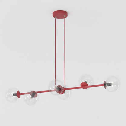 Magnus 6 pendellampe transparent bordeaux