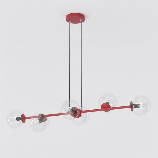 Magnus 6 pendellampe transparent bordeaux