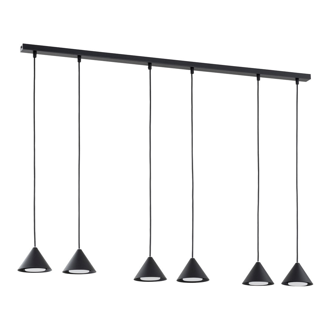 Elit 6 pendant light black/gold