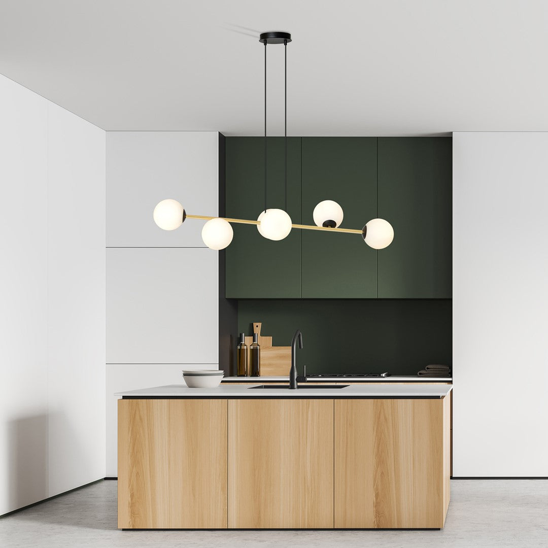 Gravity 6 pendellampe sort/guld