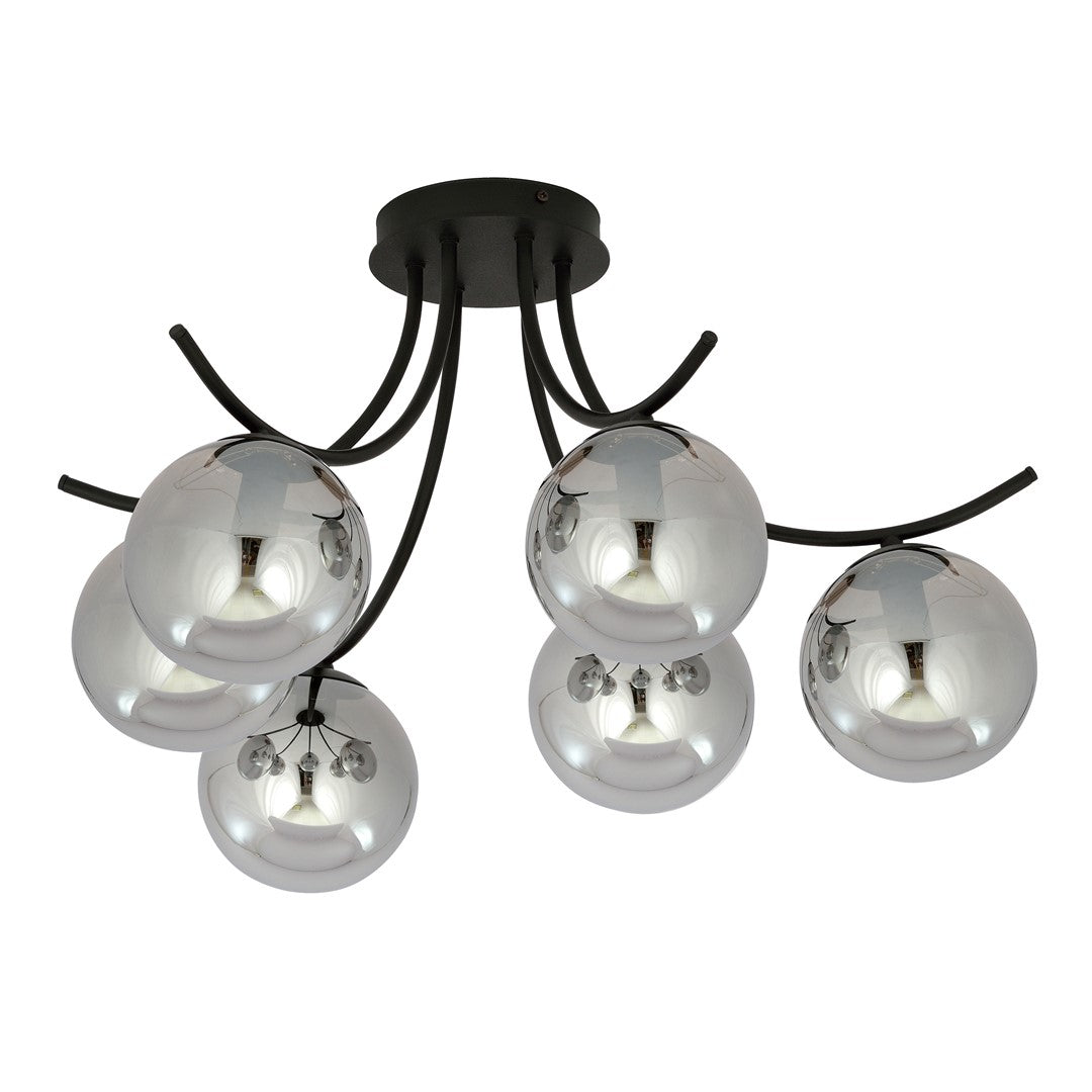 Boston 6 loftlampe sort/grafit