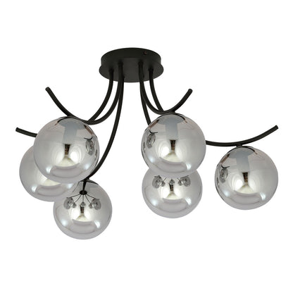 Boston 6 loftlampe sort/grafit