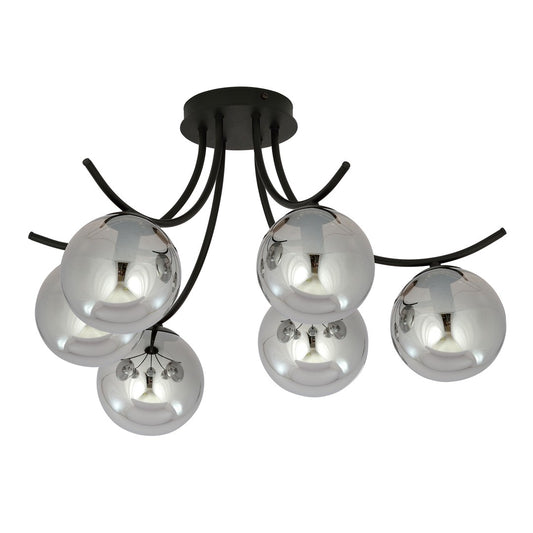 Boston 6 loftlampe sort/grafit