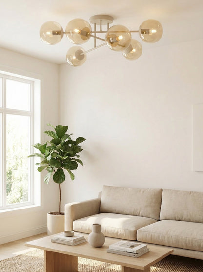 Roma 6 loftlampe mokka/rav