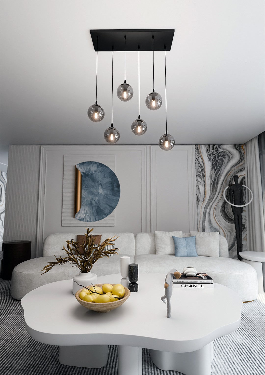Cosmo 6 pendellampe grafit