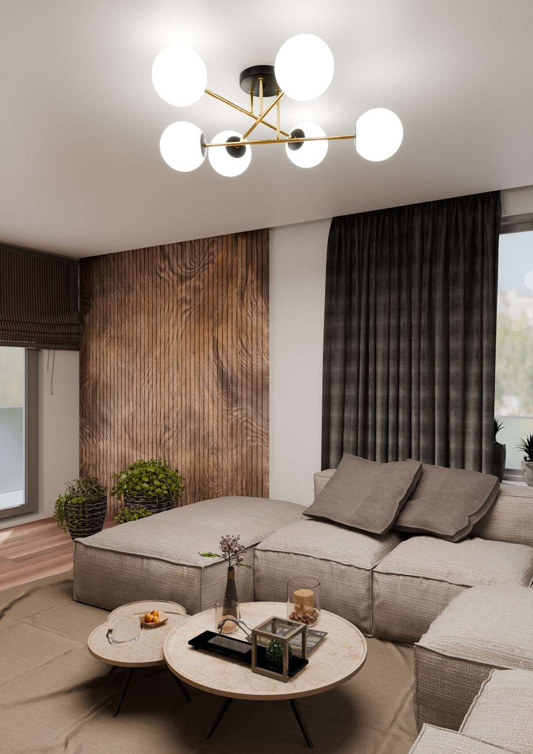 Magnum 6 loftlampe sort/opal