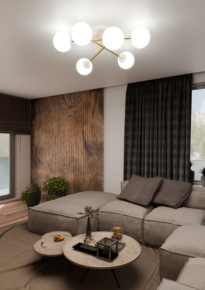 Magnum 6 loftlampe hvid/opal