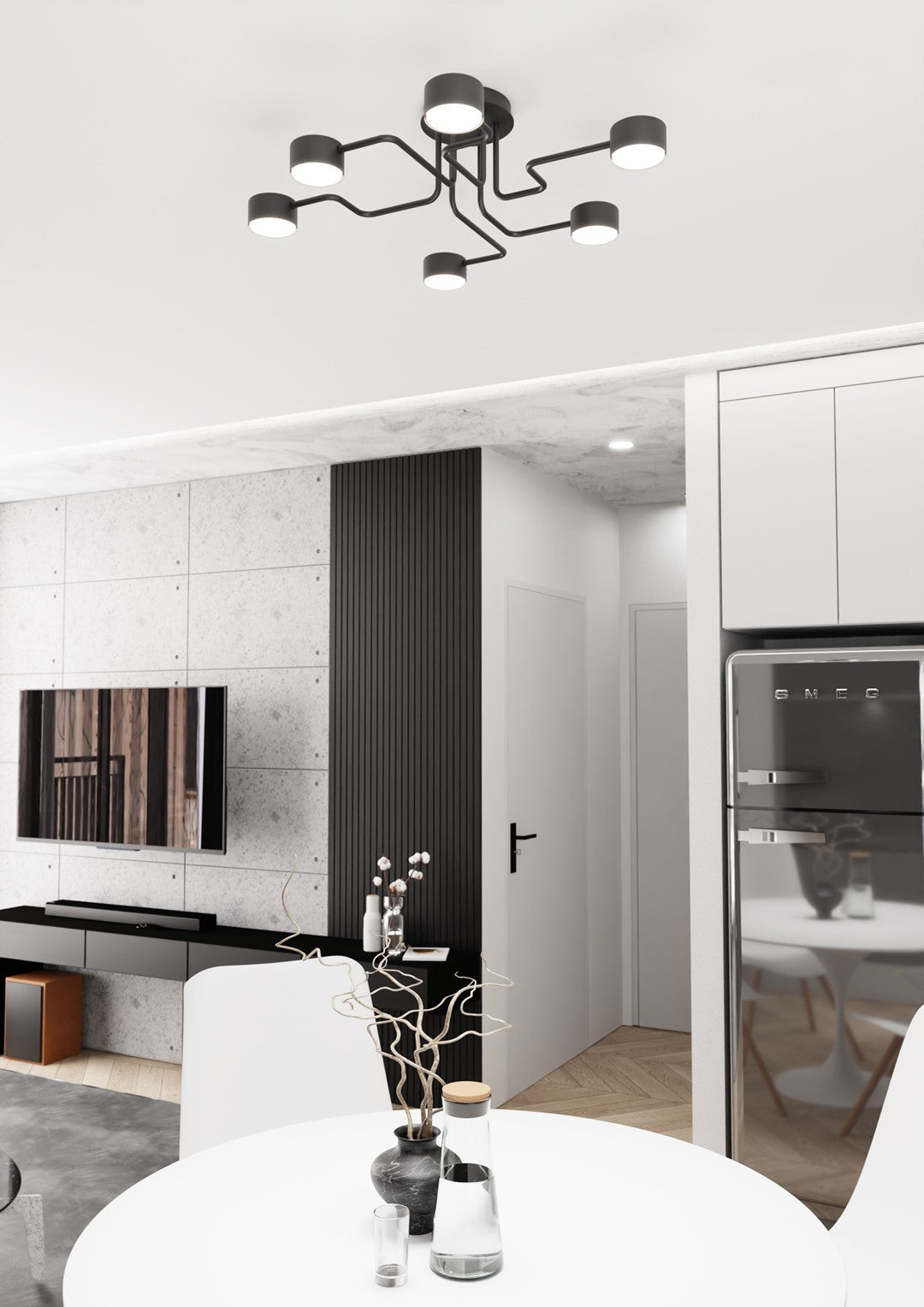 Kurage 6 loftlampe sort