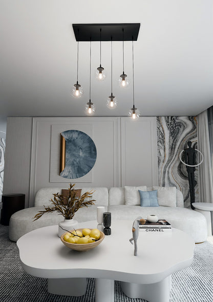 Cosmo 6 pendellampe transparent