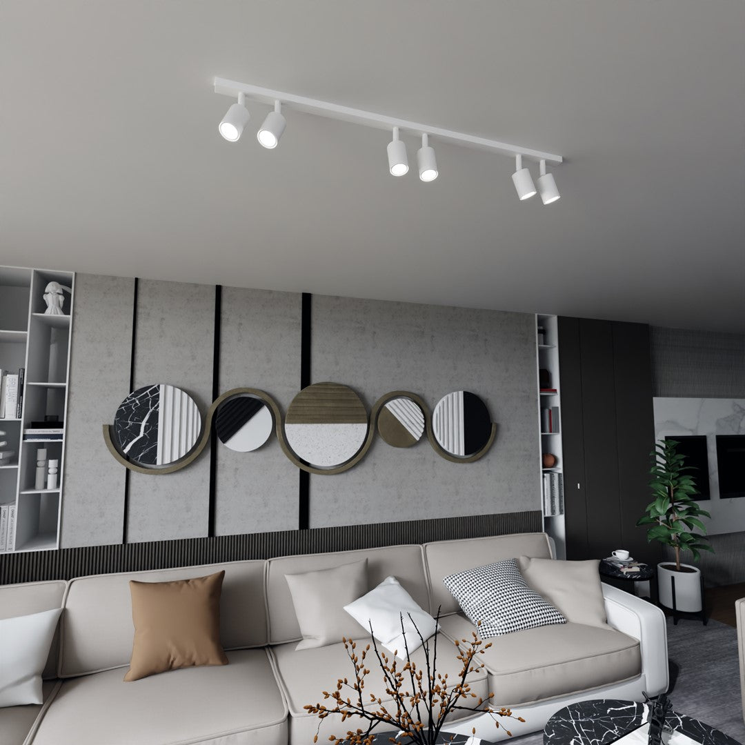Flash 6 loftlampe hvid