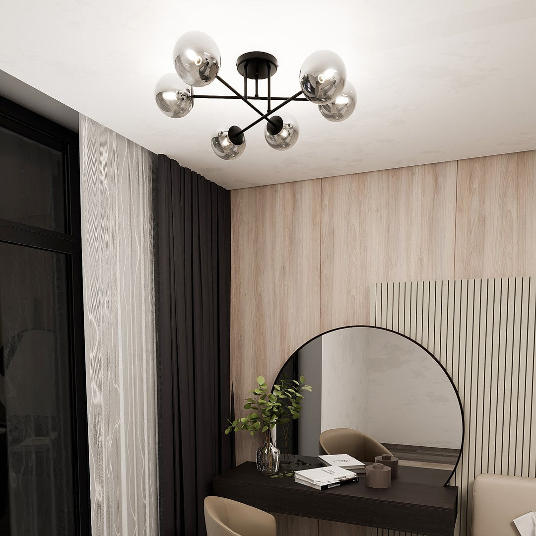 Roma 6 loftlampe sort/grafit