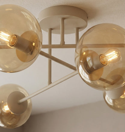 Roma 6 loftlampe mokka/rav