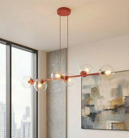 Magnus 6 pendellampe transparent bordeaux
