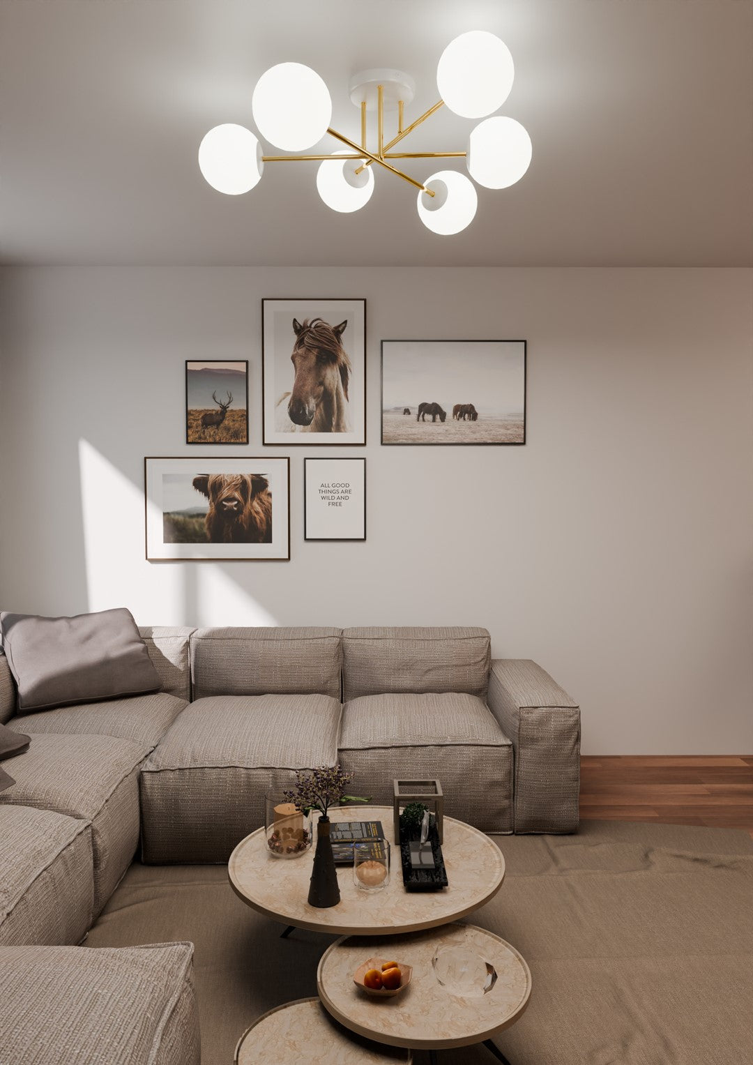 Magnum 6 loftlampe hvid/opal