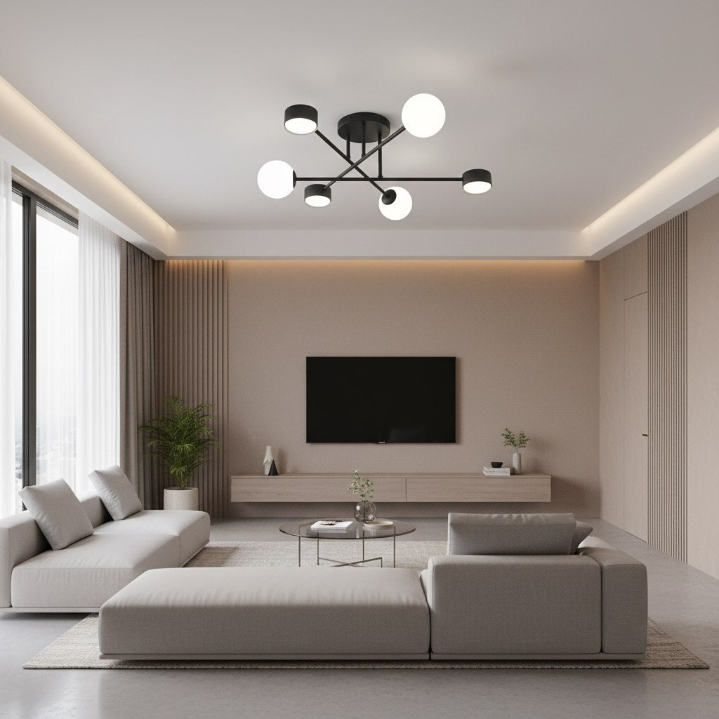 Holon 6 loftlampe sort