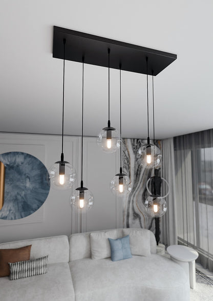Cosmo 6 pendellampe transparent