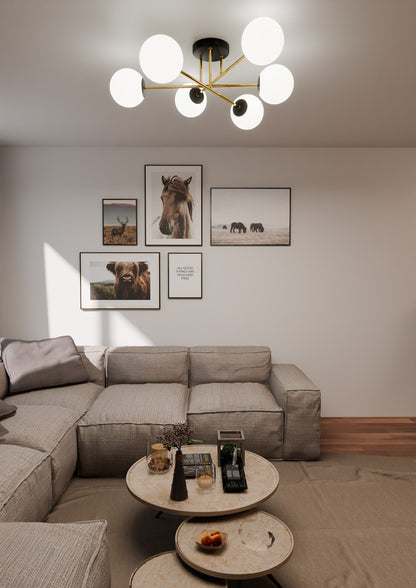 Magnum 6 loftlampe sort/opal