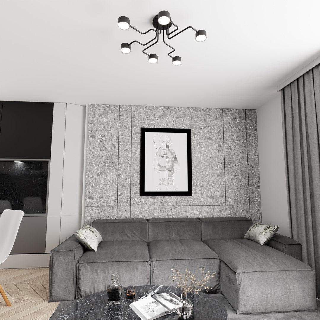 Kurage 6 loftlampe sort