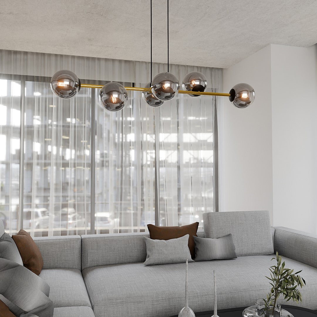 Gravity 6 loftlampe sort/grafit