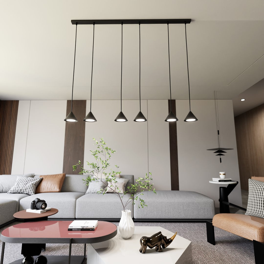 Elit 6 pendant light black/gold