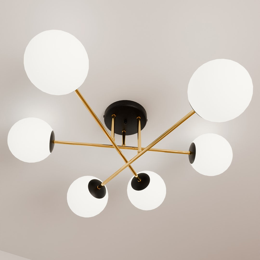Magnum 6 loftlampe sort/opal