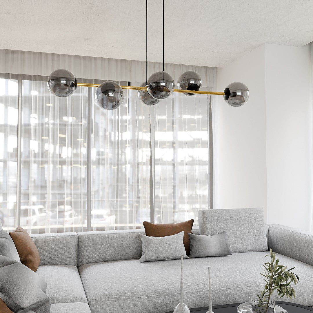 Gravity 6 loftlampe sort/grafit