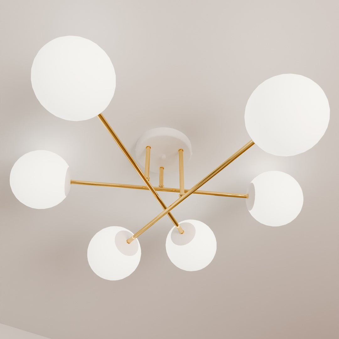 Magnum 6 loftlampe hvid/opal