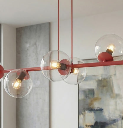 Magnus 6 pendellampe transparent bordeaux