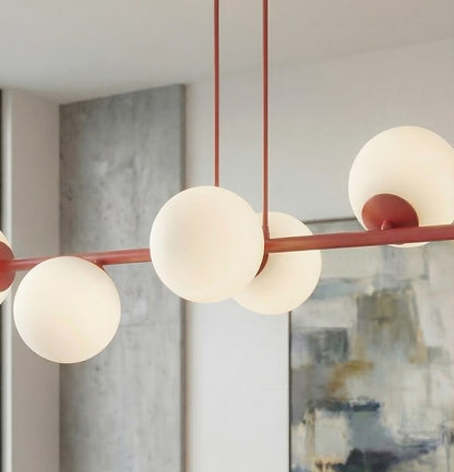 Magnus 6 pendellampe bordeaux/opal