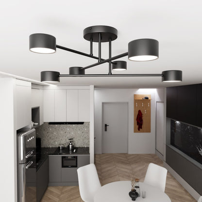 Halo 6 loftlampe sort
