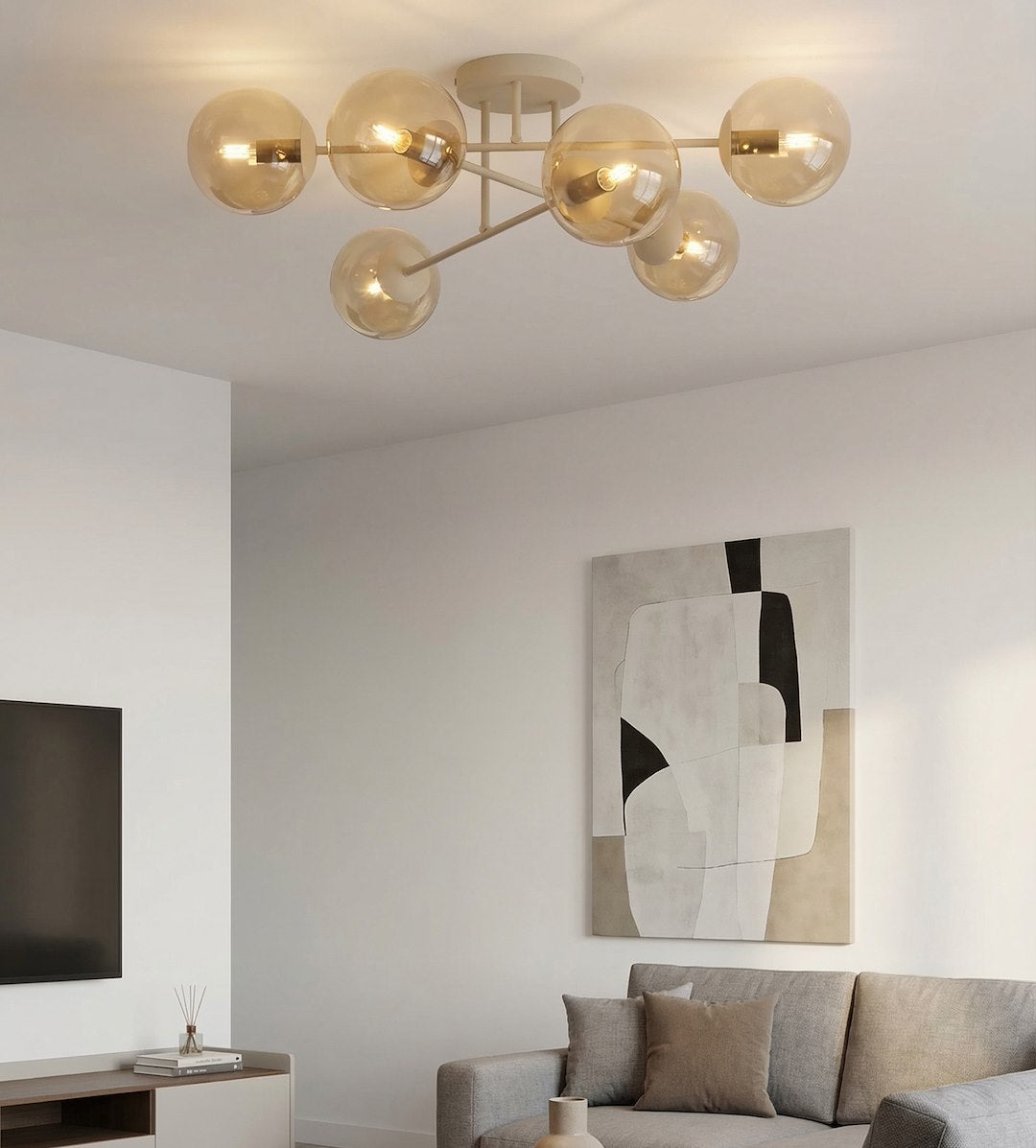 Roma 6 loftlampe mokka/rav