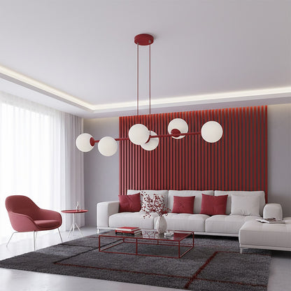 Magnus 6 pendellampe bordeaux/opal