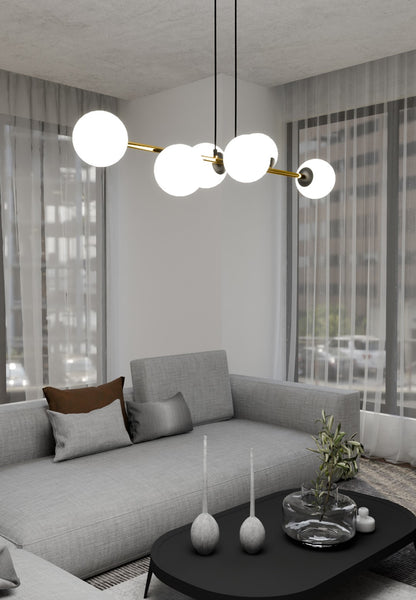 Gravity 6 pendellampe sort/guld