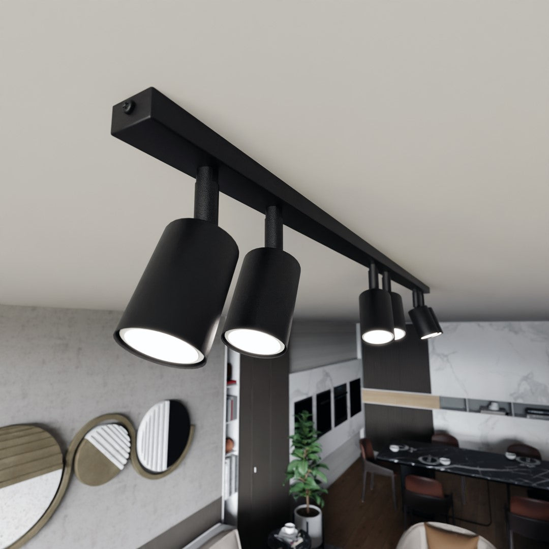Flash 6 loftlampe sort