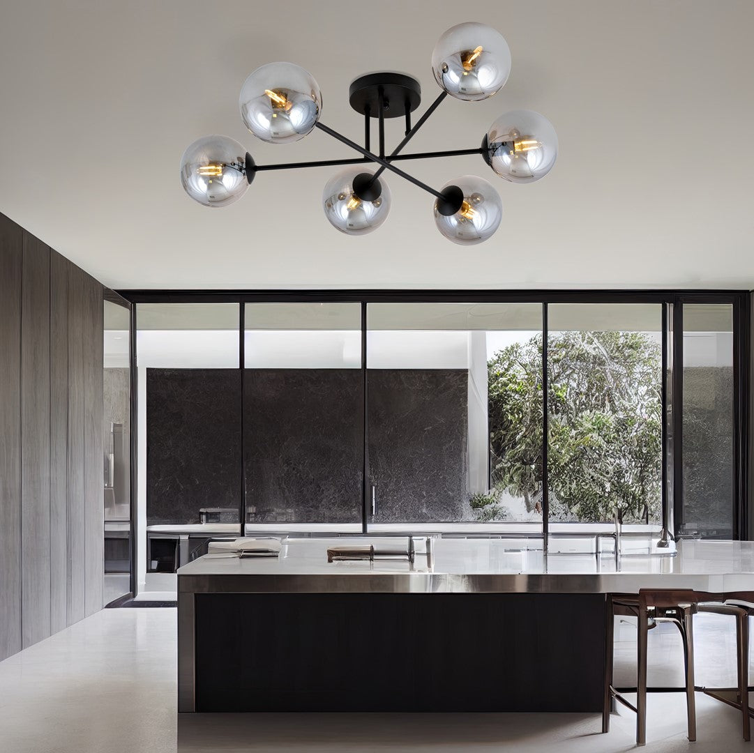 Roma 6 loftlampe sort/grafit