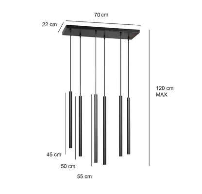 Selter 6 pendellampe sort