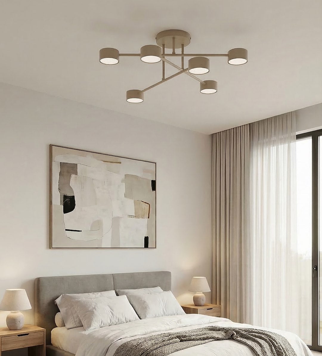 Halo 6 loftlampe mokka