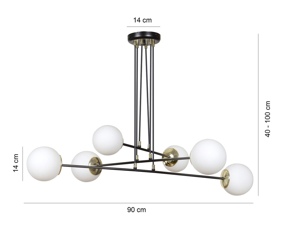 Ognis 6 pendellampe sort