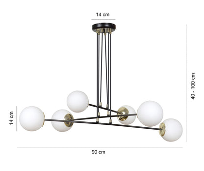 Ognis 6 pendellampe sort