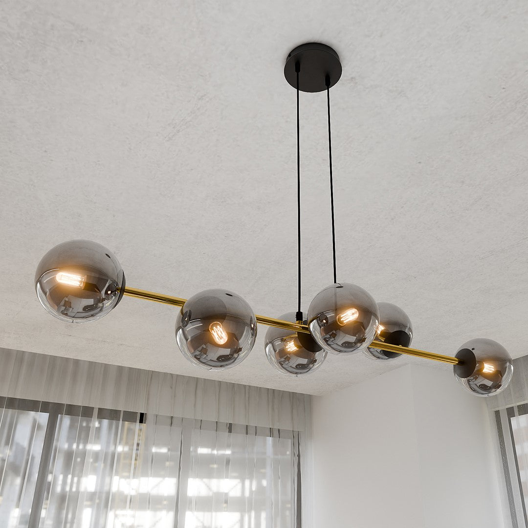 Gravity 6 loftlampe sort/grafit